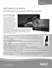 NEC X461S Specification Brochure