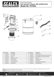 Sealey PC150A Parts Diagram