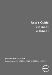 Dell E2014H Dell  User's Guide