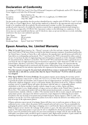 Epson SureColor P700 Notices and Warranty