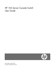 HP AF611A HP 1X4 Server Console Switch User Guide