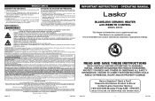 Lasko AW310 User Manual