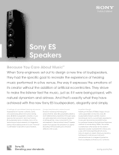 Sony SA-NA9ES Marketing Specifications