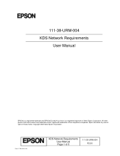 Epson KDS Expansion Box KD-IB01 KDS User Manual - Network Requirements