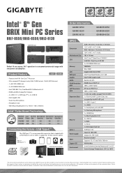 Gigabyte GB-BRi5H-8250 Datasheet