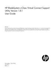 HP Virtual Connect Flex-10/10D Module Enterprise Edition for BLc7000 HP BladeSystem c-Class Virtual Connect Support Utility Version 1.8.1 User Guide