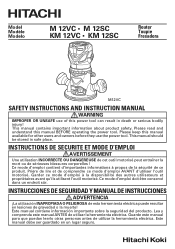 Hitachi M12VC Instruction Manual