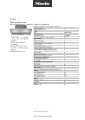 Miele DA 3698 Product sheet
