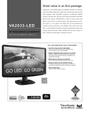 ViewSonic VA2033-LED VA2033-LED Datasheet Low Res (English, US)