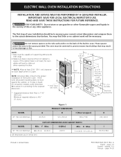 Electrolux E30EW85EPS Installation Instructions