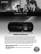 Epson PowerLite 1220 Product Brochure