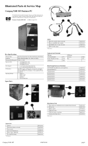 HP 510B Illustrated Parts & Service Map: Compaq 510B MT Business PC