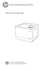 HP Color LaserJet Enterprise M751 Warranty and Legal Guide