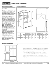 Maytag MFT2776DEM Dimension Guide