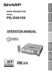 Sharp PG-D4010X PG-D4010X Operation Manual