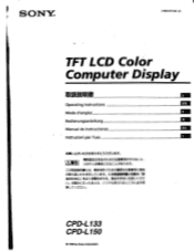 Sony CPD-L133 Operating Instructions  (primary manual)