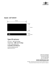 Vantec UGT-MH401-BL Datasheet