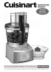 Cuisinart FP-12N Instructions and Recipes