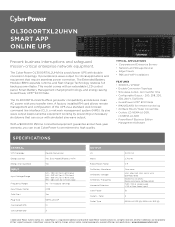 CyberPower OL3000RTXL2UHVN Datasheet