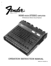Fender MA8S Owners Manual