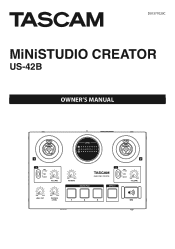 TASCAM MiNiSTUDIO CREATOR US-42 B : Owners Manual