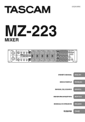 TASCAM MZ-223 Owners Manual English Francais Espanol Deutsch Italiano Japanese