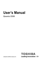 Toshiba Qosmio X300 Users Manual Canada; English