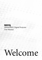 BenQ SP830 User Manual
