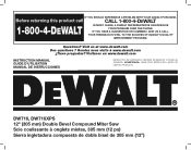 Dewalt DW716XPS Instruction Manual