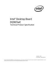 Intel BLKDQ965WCEKR Product Specification