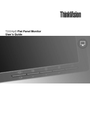 Lenovo ThinkVision T2224p 21 5inch WVA LED (English) User Guide for ThinkVision T2224p 21.5-inch WVA LED Backlit LCD Monitor