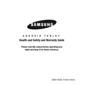 Samsung SM-T537A Legal Att Tab 4 Sm-t537a Kit Kat English Health And Safety Guide Ver.kk_f1 (English(north America))
