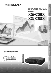 Sharp XG-C68X XG-C58X , XG-C68X Operation Manual