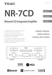 TEAC NR-7CD Owners Manual English Francais Espanol