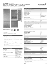Thermador T30BB915SS Product Spec Sheet