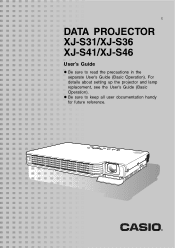 Casio XJ-S41 Owners Manual