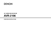 Denon AVR-2106 Owners Manual