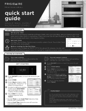 Frigidaire PCWM3080AF Quick Start Guide
