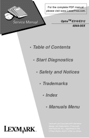 Lexmark Optra E312 Service Manual