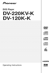 Pioneer DV-120K-K Operating Instructions
