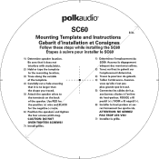 Polk Audio SC60 SC60 Mounting Template