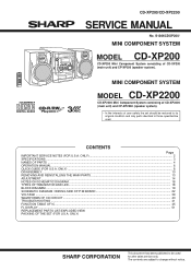 Sharp CD-XP2200 Service Manual
