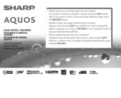 Sharp LC-60LE660U Operation Manual