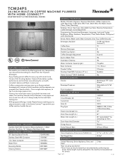 Thermador TCM24PS Product Spec Sheet