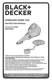 Black & Decker CHV1410L Type 1 Manual - CHV1410L