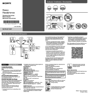 Sony MDR-EX15AP Operating Instructions