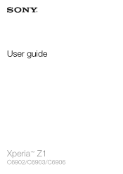 Sony Xperia Z1 Help Guide