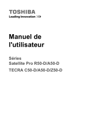 Toshiba Z50-034007 Users Guide for A50-D / C50-D / R50-D / Z50-D French