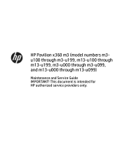 HP Pavilion m3-u100 Maintenance and Service Guide