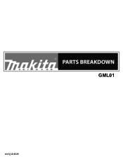 Makita GML01SM Parts Breakdown